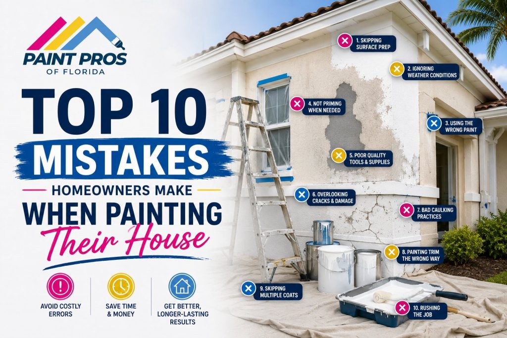 Top 10 Mistakes Homeowners Make When Painting Their House
